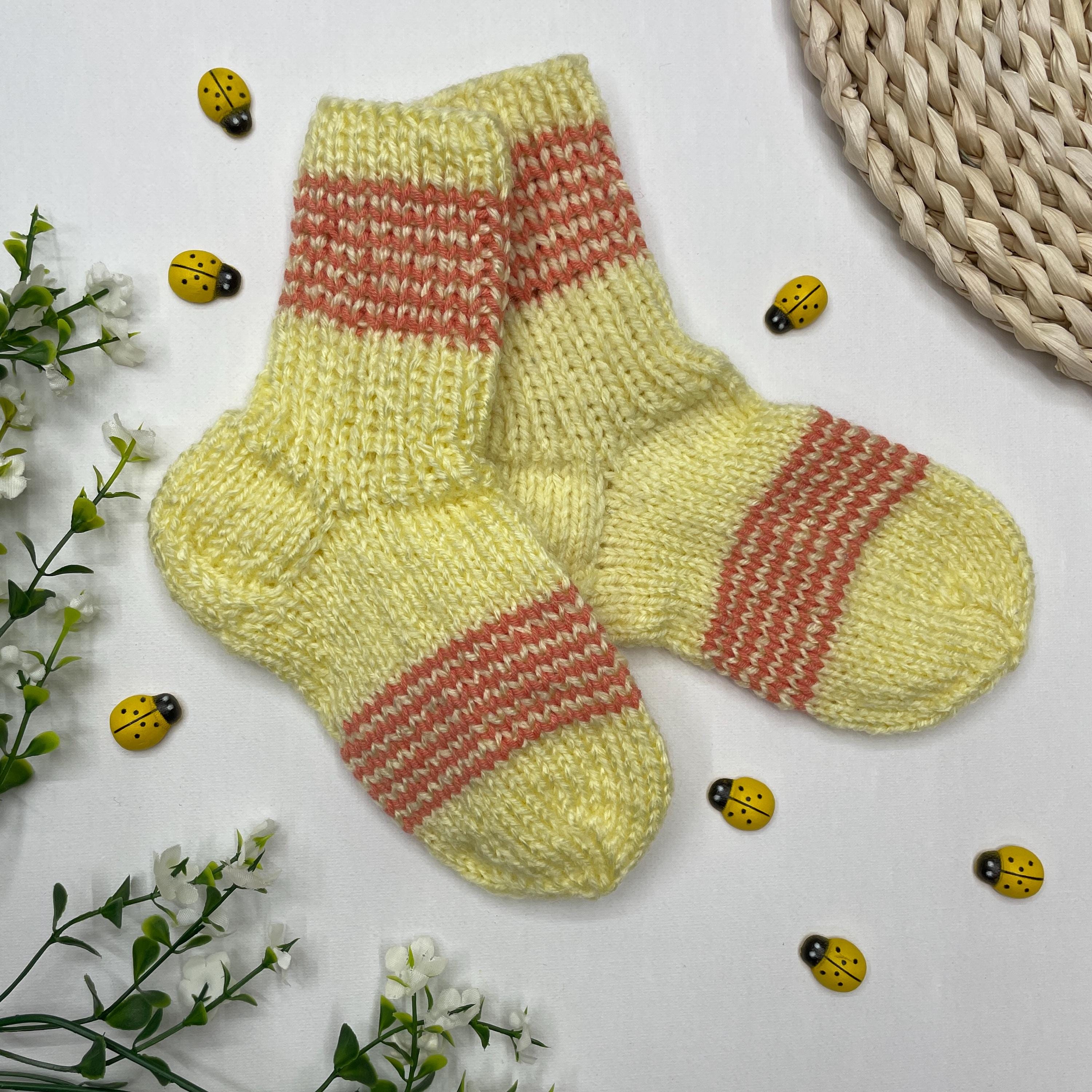 Hand knitted socks for toddlers