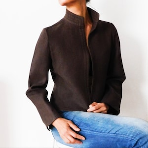 LOUIS FERAUD Jacket/70s Wool Jacket/French Vtg Jacket/Vtg Designer Jacket/Vintage Boléro/Vintage Crop Jacket