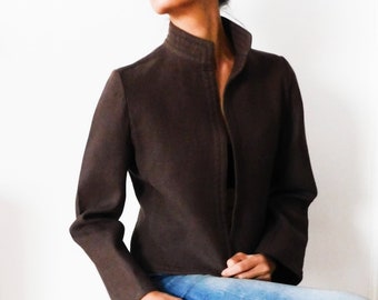 LOUIS FERAUD Jacket/70s Wool Jacket/French Vtg Jacket/Vtg Designer Jacket/Vintage Boléro/Vintage Crop Jacket