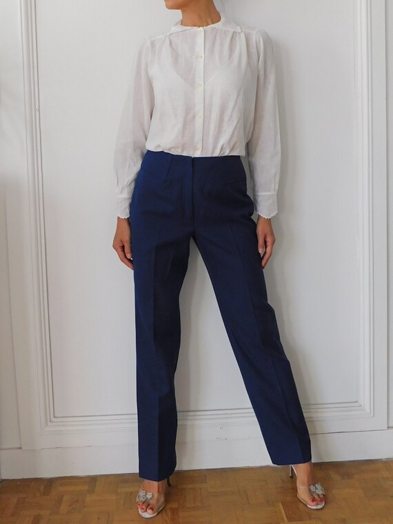 80s vintage pants/French Army Pants/Military pants