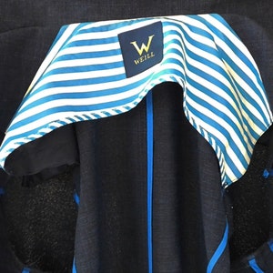 WEILL / Blue Linen Blazer / Cruise Style Blazer / Summer Blazzer / Français vintage / Sailor Blazer / Preppy Jacket image 7