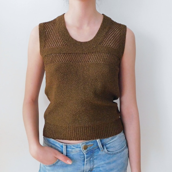 50s Knit Top/Vintage Top/French Vintage Top/Retro knit Top