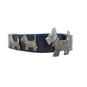 Vintage Scottie Dog Charm Silver Tone Runway Statement Chain Belt s-l400.jpg main image 4
