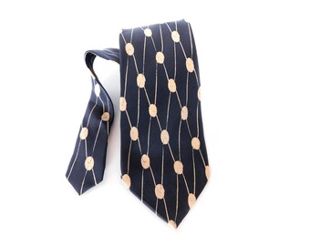 TRUSSARDI Silk Necktie/Vintage Designer Necktie/French Vtg Necktie/Silk Tie/Luxury Necktie