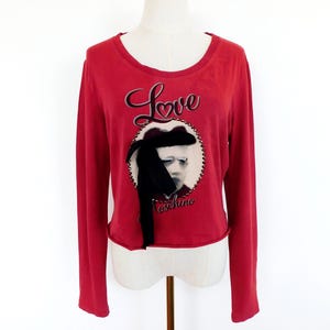 Moschino Vintage, Long Sleeves Top, Red Top, Studed Top, Vintage Designer Top