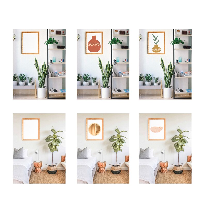 Download 2020 Mockup Frame Bundle Boho MEGA PACK 15 photo framing ...