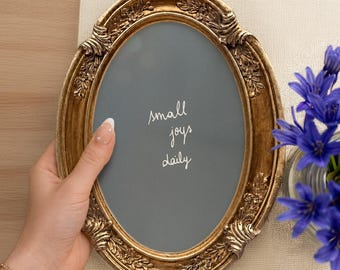 small joys daily, Tiny Handwritten Quote Print, Cozy Home Wall Art, Soft Affirmation Gift