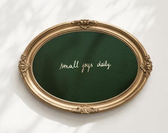 small joys daily, Tiny Handwritten Quote Print, Cozy Home Wall Art, Soft Affirmation Gift