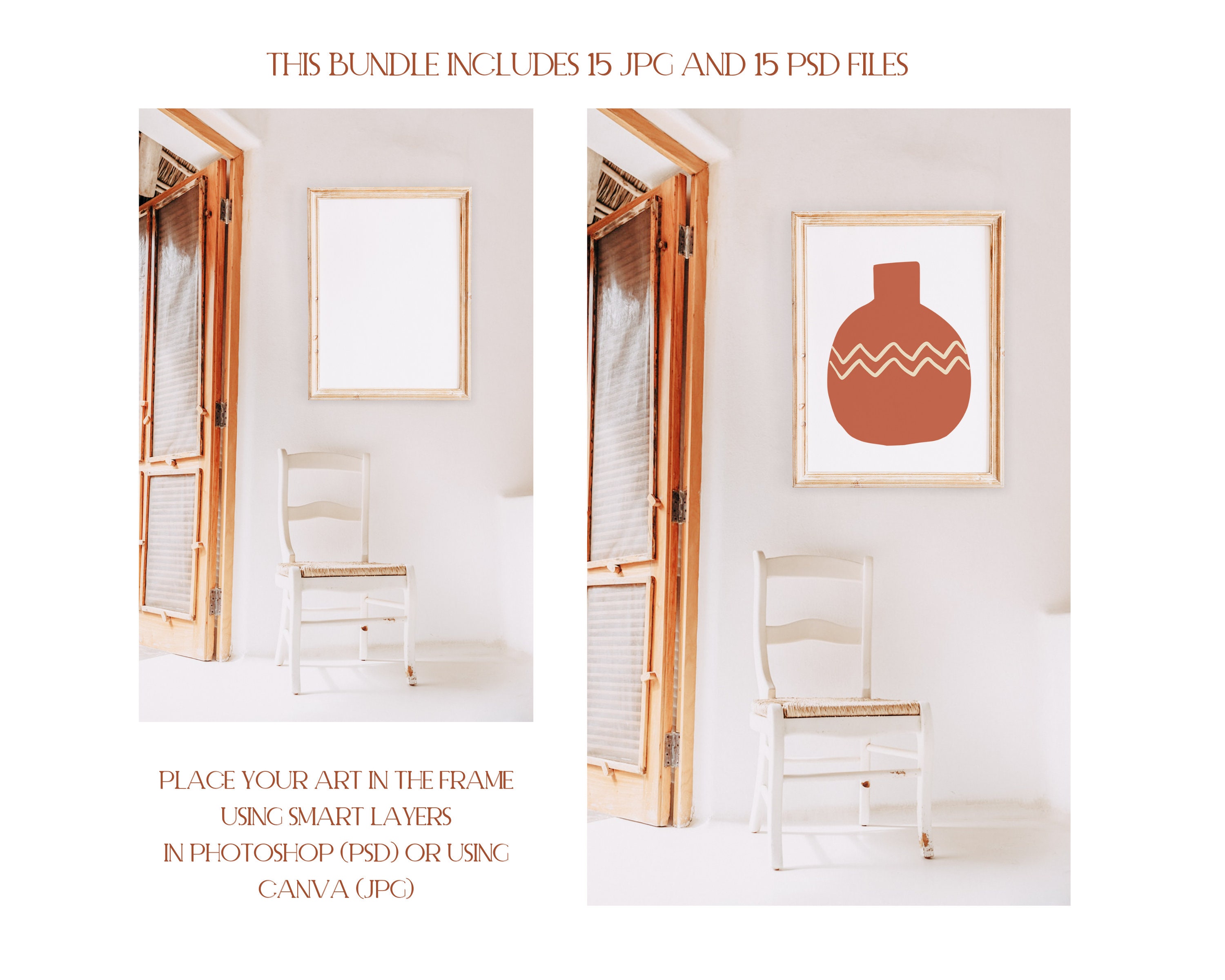 Download 2020 Mockup Frame Bundle Boho MEGA PACK 15 photo framing ...