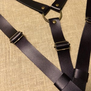 Tirantes de cuero con anilla, accesorios para bodas, regalos de Navidad, tirantes de boda, regalo de cumpleaños, regalo para padrinos de boda, regalos de boda