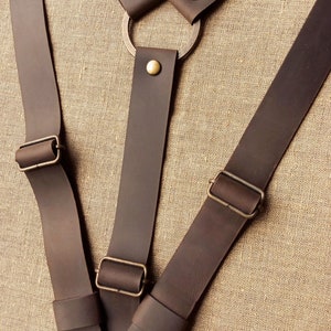 Leather Suspenders. Party Accessories. Christmas Gift. Wedding Braces. Birthday Gift. Gifts for Men. Suspenders with Ring. Groomsmen Gift