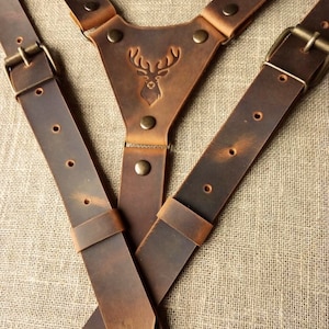 Personalized Leather Suspenders Rustic. Wedding Braces. Gifts for Men. Personalized Gift. Christmas Gift. Birthday Gift. Wedding Gifts