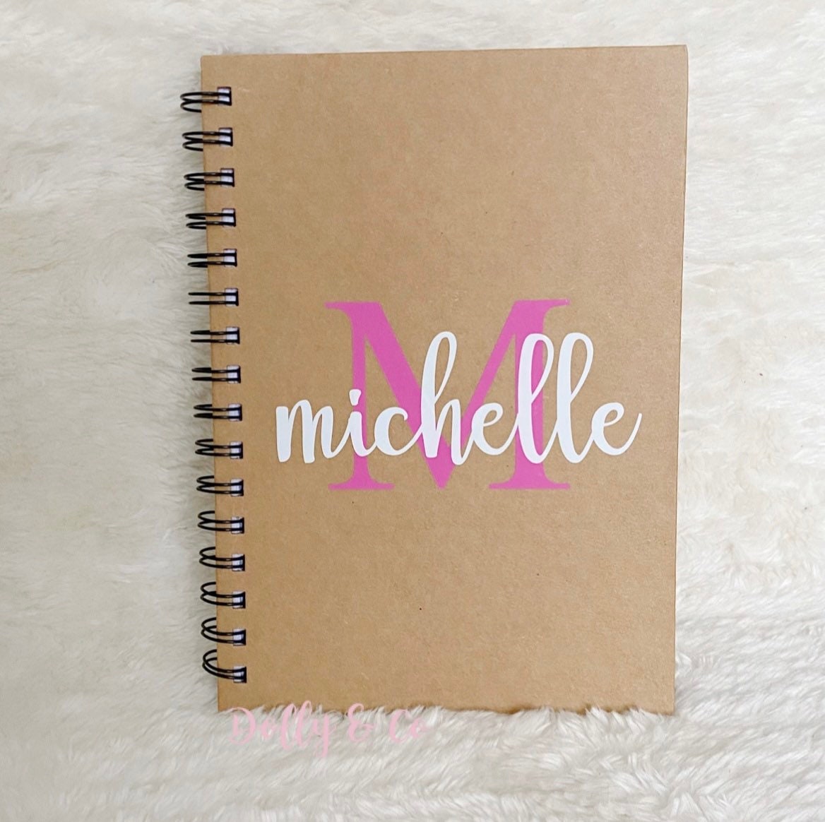 Personalised notebook name and initial notepad customised A5 Etsy