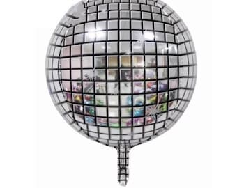 Balões de folha de bola de esfera de discoteca 4D, balões de bola redonda de 22 &quot;, decorações de despedida de solteira, dança escolar, festa de aniversário, festa de casamento