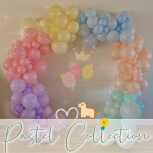 Pastel Rainbow Balloon Garland Arch Kit, Pastel Unicorn Balloon Garland, Birthday Balloon, Baby Shower, Ice Cream Balloon, Macaron Balloon
