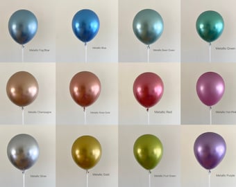 12" Chrome Color Balloon For Party Decorations, Metallic Balloon, Birthday Party Balloon, Bridal Shower Wedding Balloon, Baby Shower Party