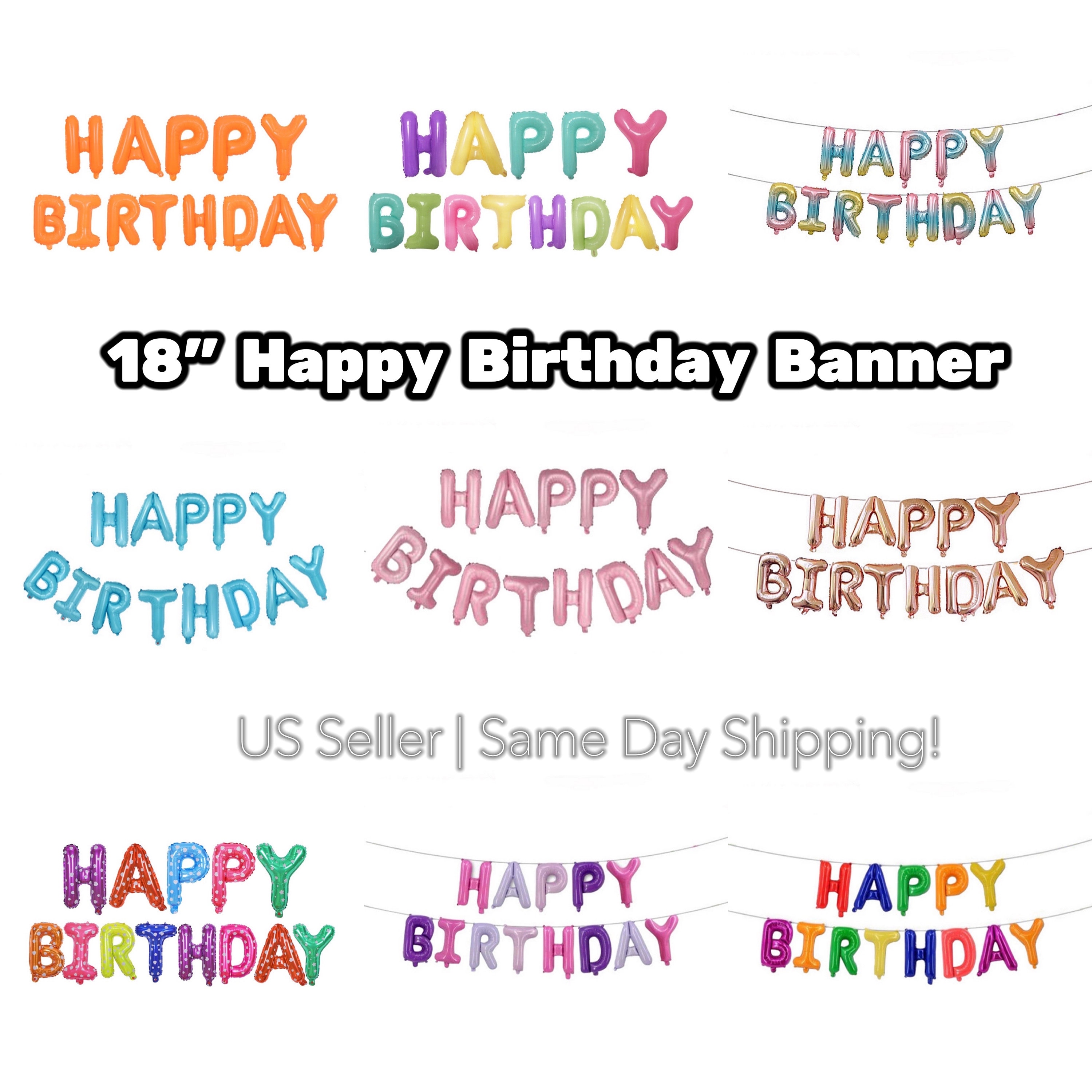 Happy Birthday Ballons Banner – 16 Zoll Mylar-Buchstaben, Geburtstagsdeko Für Kinder & Erwachsene