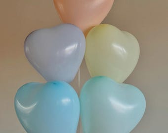 Globo decorativo para el día de San Valentín, globos en forma de corazón de color pastel, globo decorativo para aniversario, globo con forma de corazón de amor, globos decorativos para cumpleaños