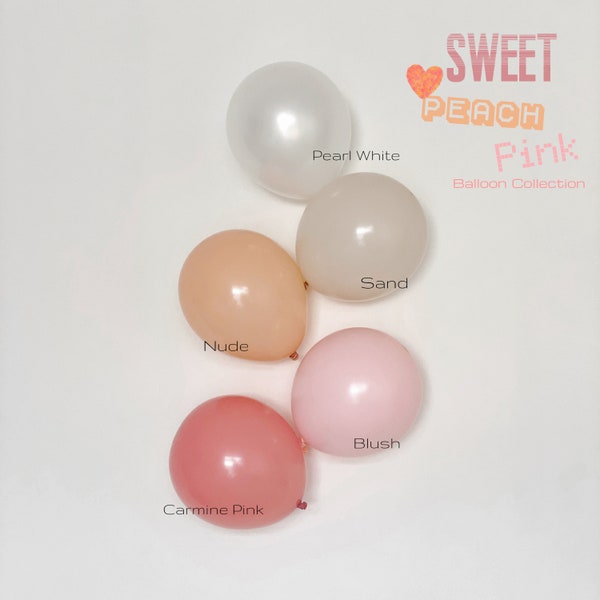 Sweet Peach Blush Pink DIY Balloon Garland Arch Kit, Boho Peach Pink Balloon Garland, White Sand Blush Rose Baby Shower, Birthday Party