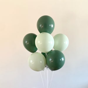 Set di palloncini ripieni doppi verde crema verde scuro per la festa, palloncini verdi per la festa di compleanno, addio al nubilato, festa con palloncini estivi