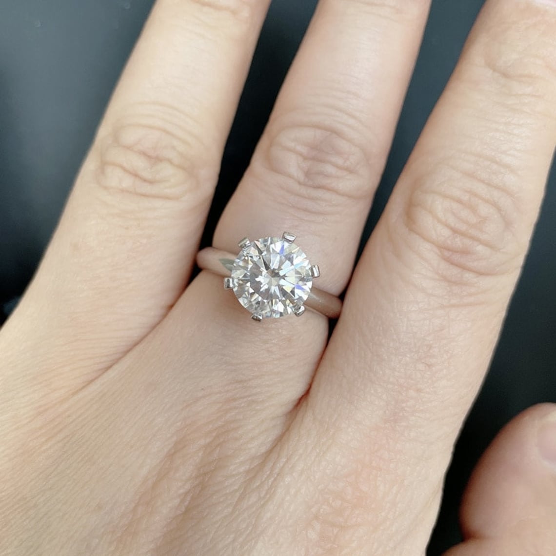 3 Carat Moissanite Ring Moissanite Silver Ring VVS 9MM Etsy