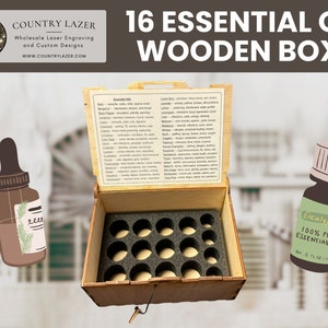 Small 16 Essential Oil Box Storage Box with Foam Insert