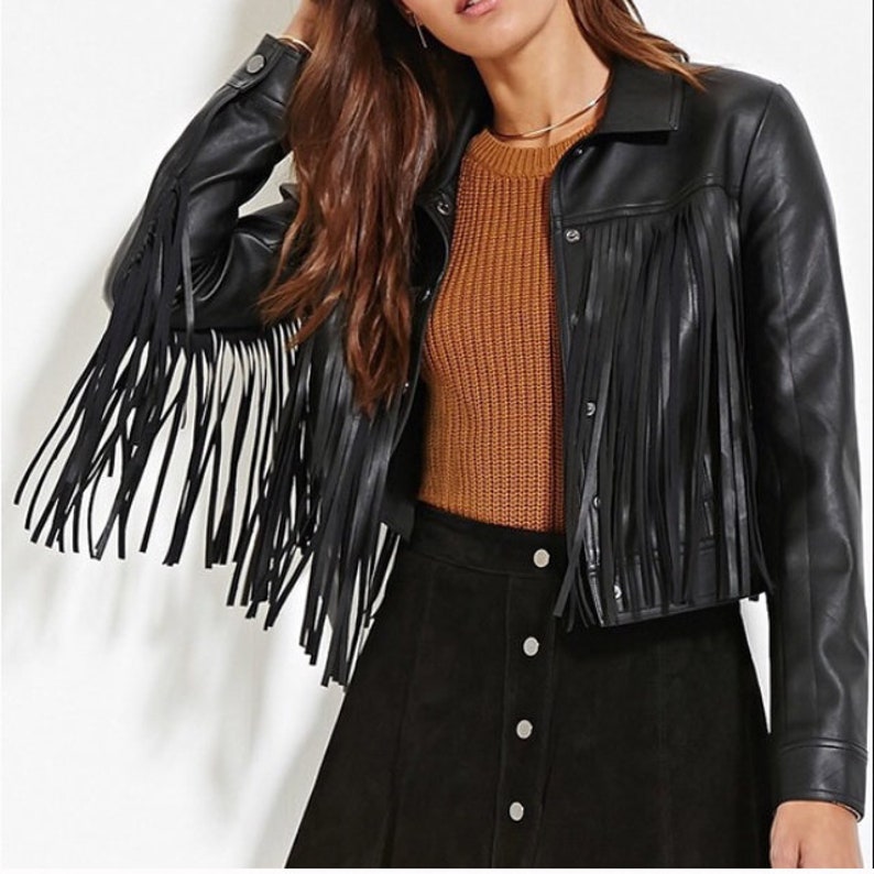 leather fringe biker jacket