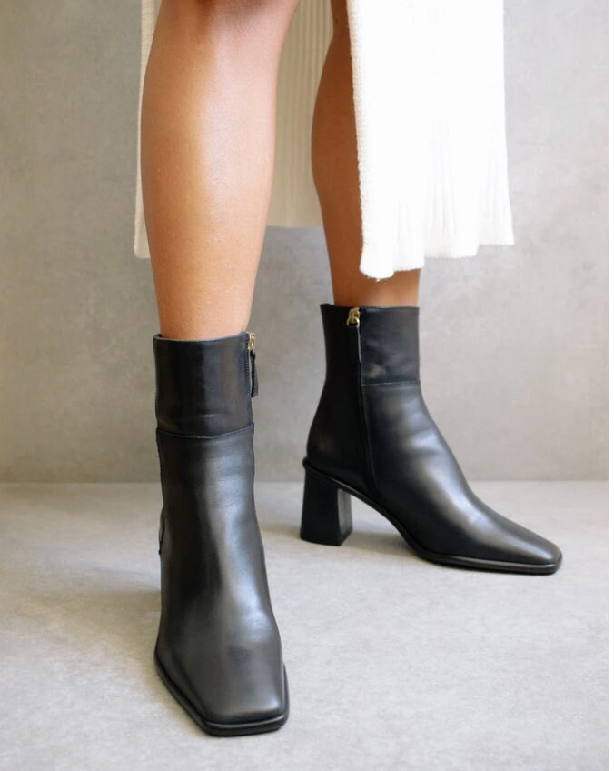Wood Heels Booties - Etsy