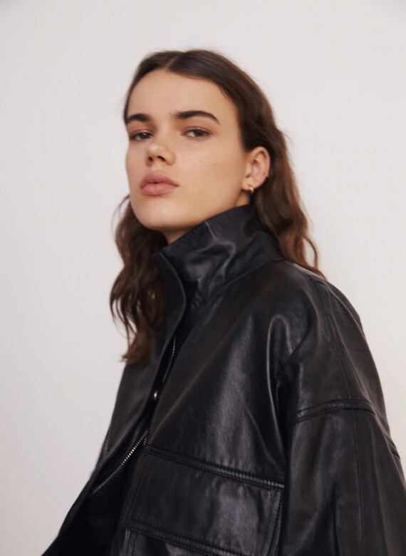 Short Leather Jacket Cropped Leather 