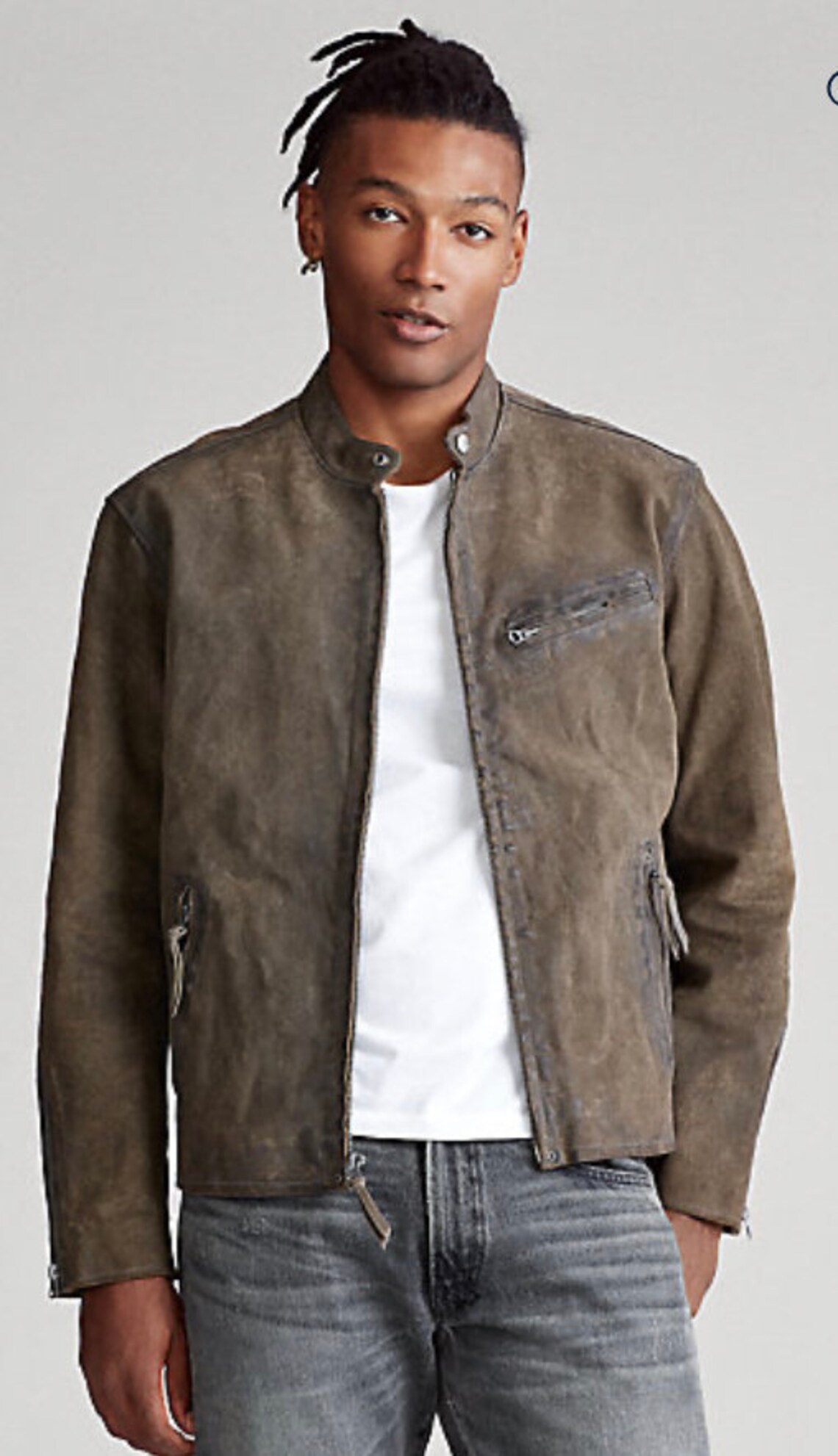 Mens Suede Cafe Racer Jacket Suede Racer Jacket Suede Etsy