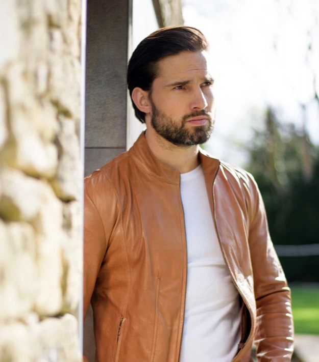 lamb leather coverall jacket