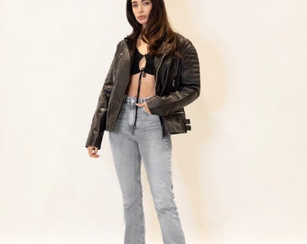 ジャケット・アウター 90s~00s SHOOT ONE JEANS leather jacket 90's Leather Jacket, Oversized Leather Jacket, Y2K Leather