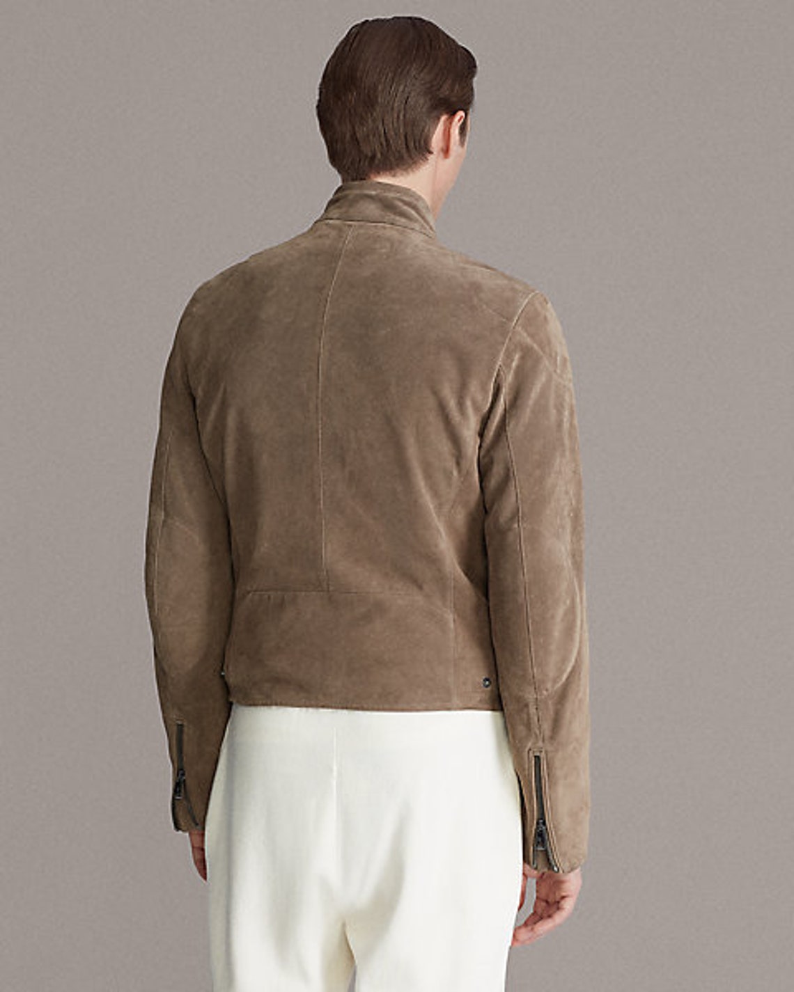 Mens Suede Racer Jacket Suede Jacket Leather Jacket Etsy