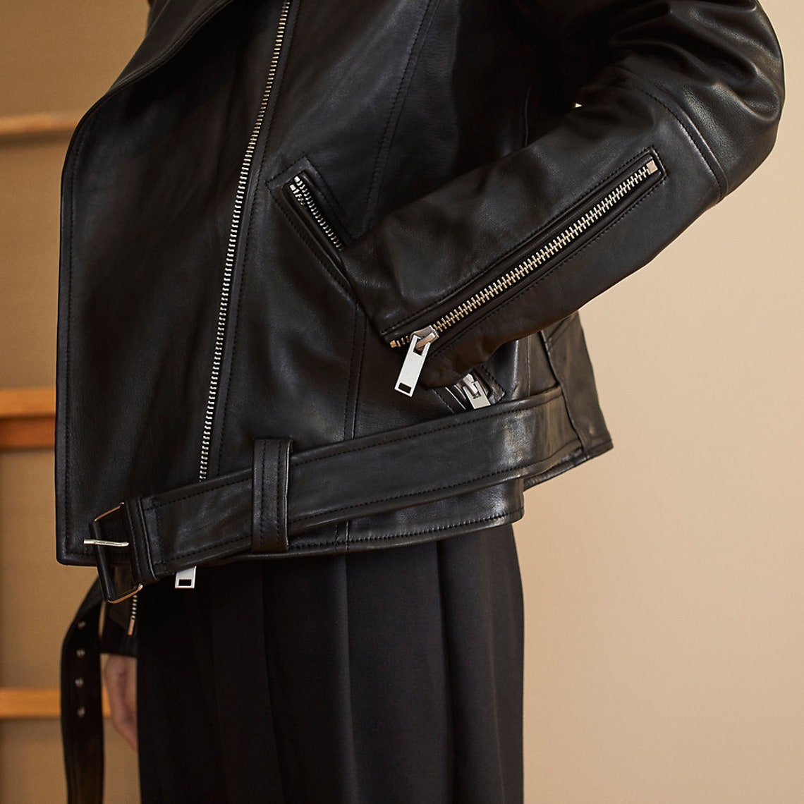 Oversized Biker Jacket Leather Biker Jacket Oversized Etsy