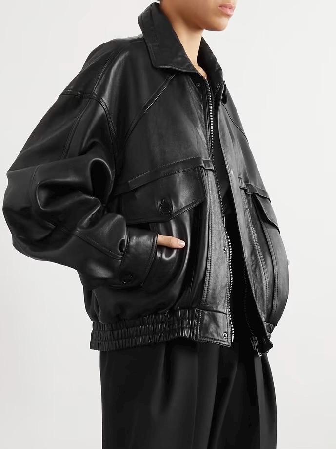 90s Leather Bomber - Etsy 90s Leather Bomber - Etsy