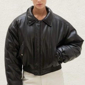 Leather Bomber Jacket, Oversized Bomber Jacket, Oversized Leather Bomber Jacket, Oversized Bomber Jacket, Oversized