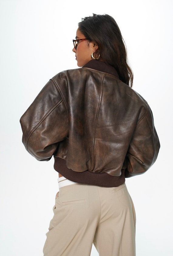 bomber jacket brown