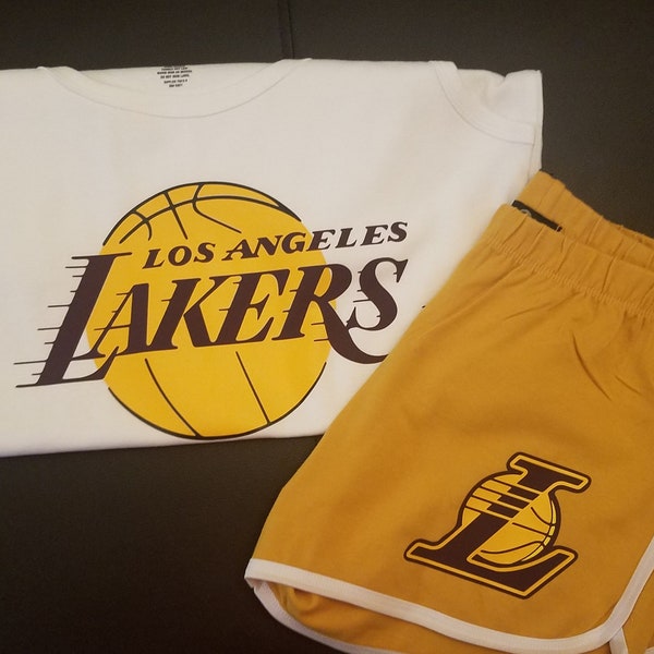 Lakers Short Set Womens - Etsy