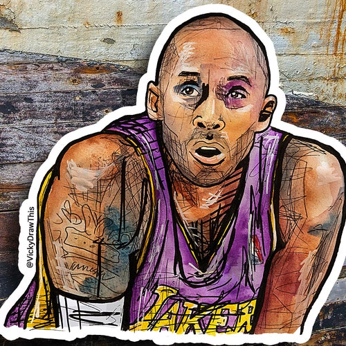 Kobe Bryant Vinyl Sticker Etsy