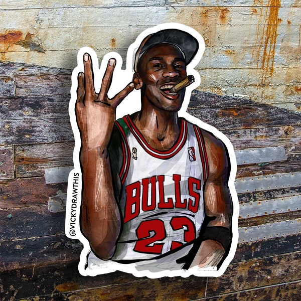 Michael Jordan Stickers Etsy