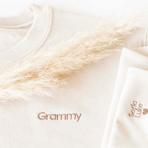 Custom Embroidered Sweatshirt for Mother's Day, Embroidered Mom Sweatshirt with Kids Names, Sleeve Kids Names, Personalized PRP97C X