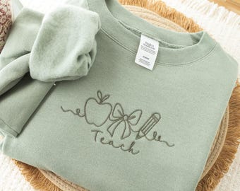 Sudadera bordada para profesores, regalos personalizados para profesores, regalo de agradecimiento para profesores, regalo de regreso a clases, regalo personalizado para profesores