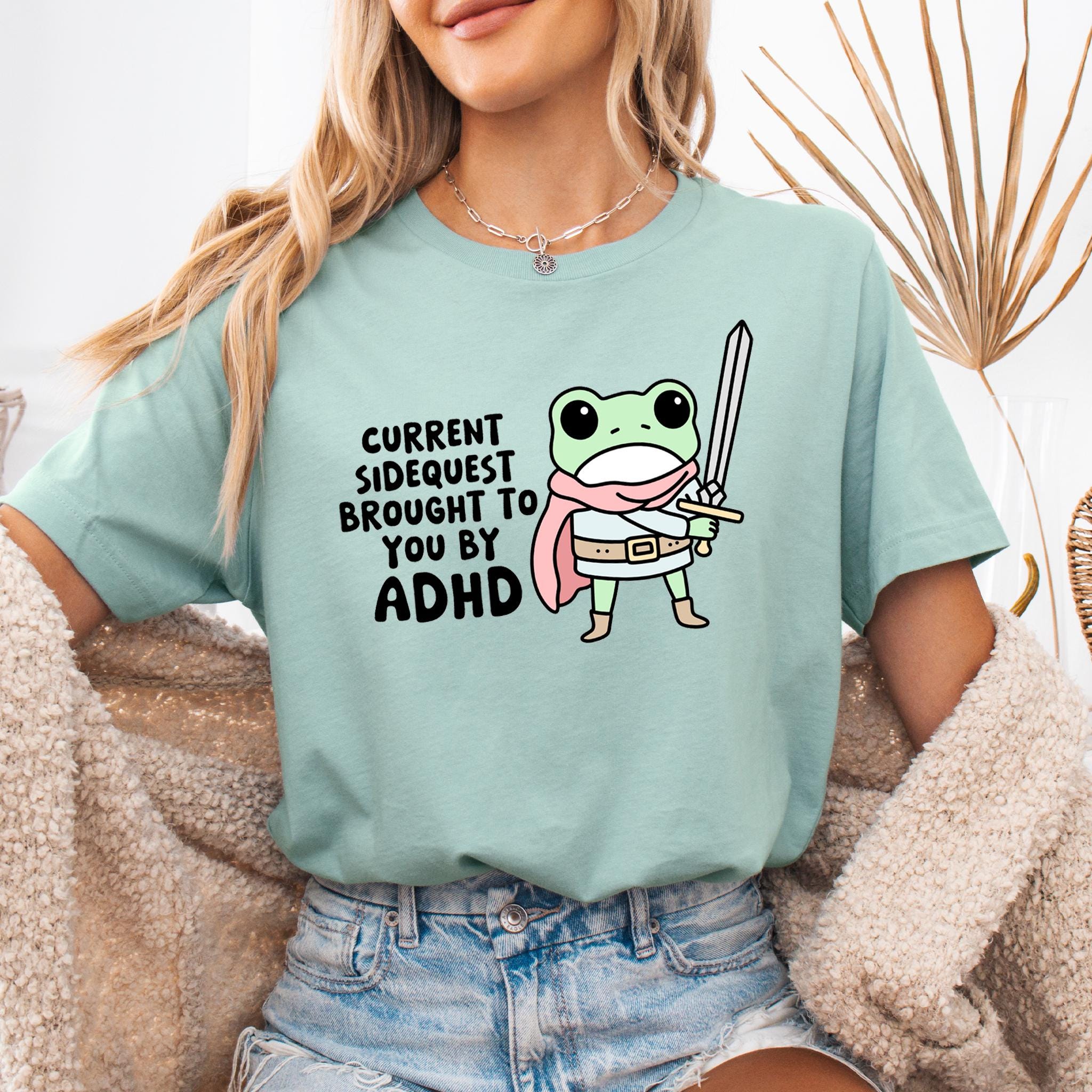 Funny ADHD Mental Health T-shirt: Funny Relatable Graphic Tee - Etsy