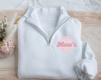 PRINTED Custom Business Logo Quarter Zip Sweatshirt, Custom