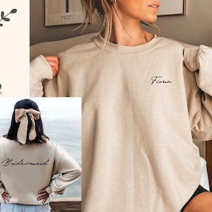 Personalized Bridesmaid Sweatshirt, Bridesmaid Gifts Wedding Day, Bachelorette Party Gifts, Maid of Honor Gifts, Bridesmaid Proposal