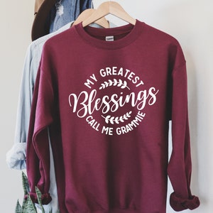 My Greatest Blessings Call Me Grammie sweatshirt, Sweatshirts for Women, Cute Mom sweatshirts, Boho Sweatshirt, Mothers Day Gifts