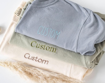 Custom Embroidered Comfort Colors T-Shirt: Personalized Tee