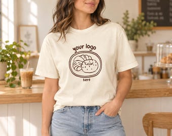 Custom Logo Comfort Colors T-Shirt, Your Business Logo Shirt, Personalized Small Business Team Tee