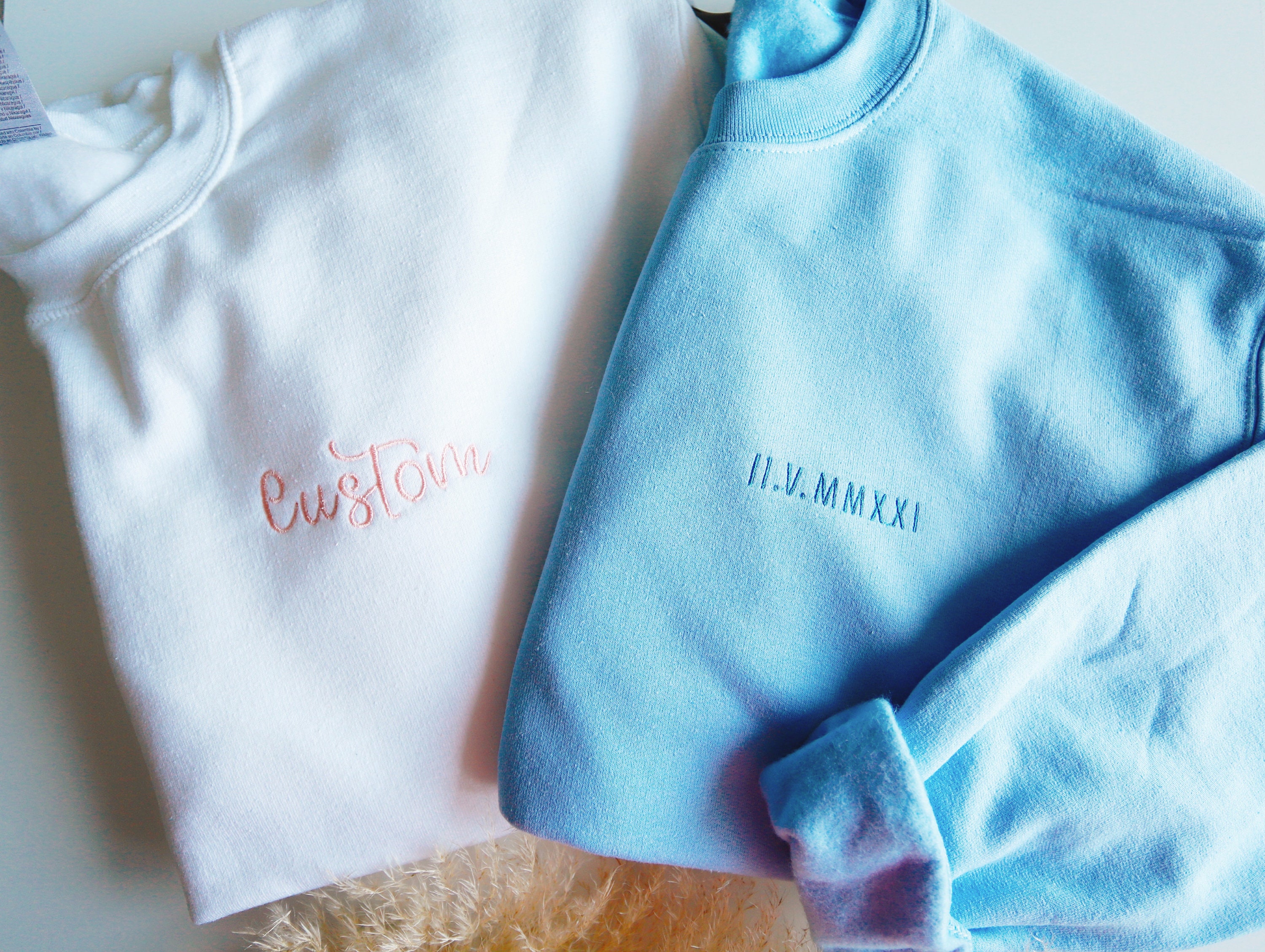 Custom Embroidered Sweatshirt Monogram Embroidered Sweatshirt