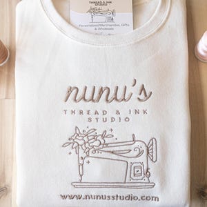 Custom Logo Embroidered Crewneck Sweatshirt, Business Logo Embroidered Sweatshirt, Business Logo Sweatshirt, Custom Logo Sweatshirt, Logo196